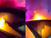 Robo, persecución y choque: el impactante video de un auto en llamas y el heroico rescate de un policía