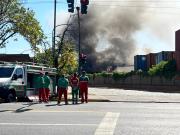 Se incendió un depósito judicial en el predio de la Policía Federal en Barracas