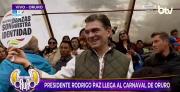 Rodrigo Paz llega al Carnaval de Oruro con un mensaje de identidad y orgullo cultural