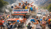 Caravana de Agua: una familia de Quijano vuelve a jugar al carnaval
