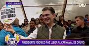 Rodrigo Paz llega al Carnaval de Oruro con un mensaje de identidad y orgullo cultural