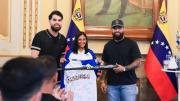 Delcy Rodríguez recibió en Miraflores a los campeones del Magallanes: “Hicieron la remontada del siglo”