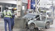 Fuerte incidente en el norte de Guayaquil: conductor de camioneta resultó herido
