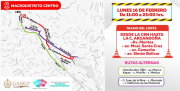 Las vías del centro paceño estarán cerradas hasta las 23:00 de este lunes