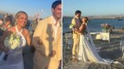 Gran travesía con su vestido y en la orilla del mar: así fue la boda soñada de Daniela Nicolás