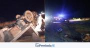 Terrible choque contra un camión dejó un muerto y un auto irreconocible