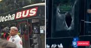Bus de Estudiantes de Argentina fue atacado previo al clásico de La Plata: piedrazo casi golpea a DT