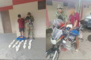Detienen a mototaxistas en Villa Tunari con 16 kilos de cocaína y arma de fuego