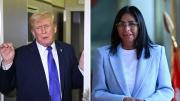 Le preguntaron a Trump sobre lo que dijo Delcy Rodríguez de que Maduro aún era el presidente legítimo de Venezuela y esta fue su respuesta
