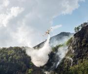 Redestinan recursos para combatir incendio forestal en Cajón de Pejerrey