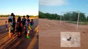 Saqueo a la ilusión: robaron un arco de fútbol y dejaron a decenas de niños sin entrenar