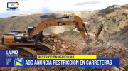 ABC anuncia restricción vehicular en la carretera La Paz–Cochabamba hasta el 30 de abril