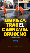 Limpieza tras el Carnaval cruceño
