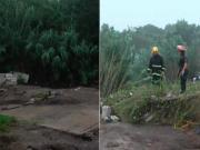 Temporal en Paraná: desesperada búsqueda de una madre y su hija arrastradas por un arroyo