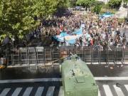 Incidentes en la Plaza del Congreso durante la protesta contra la reforma laboral