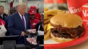 VIRAL: Trump visitó famoso restaurante y pidió hamburguesas para llevar al Air Force One