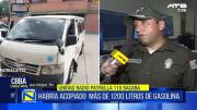 Policía intercepta minibús con combustible ilegal