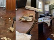 Las fotos del paquete bomba que estalló en la Escuela Superior de Gendarmería