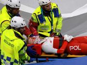 Escalofriante accidente en los Juegos Olímpicos de Invierno: una patinadora sufrió un profundo corte a milímetros del ojo