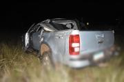 Dos brasileños volcaron camioneta en ruta de Artigas; uno murió y el otro resultó herido