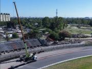 Demolieron La 15, la histórica tribuna de los hinchas de Chevrolet en el Gálvez: qué harán con los escombros