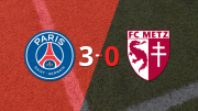 Liga de Francia: PSG liquidó con una goleada a Metz por 3 a 0