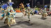 Otra de escuelas que mostró su arte en el desfile concurso en la rambla mercedaria fue Filhos do Samba