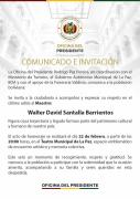Gobierno convoca a homenaje póstumo en honor a David Santalla en el Teatro Municipal de La Paz