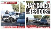 Triple choque en Buenos Aires: un auto con matrícula uruguaya y momento tenso en TV