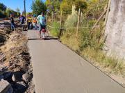 Villa Alegre. Un 70% de avance presentan las obras de pavimentación de veredas en Putagán