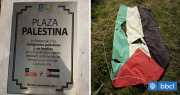 Vandalizan placa y bandera de Plaza Palestina de Temuco: no descartan levantar una demanda formal