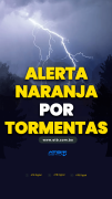 Alerta naranja por tormentas