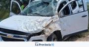 Un matrimonio sanjuanino volcó en San Luis y terminó hospitalizado