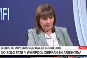 Patricia Bullrich confirmó que seguirán cerrando empresas: Es parte de la reconversión