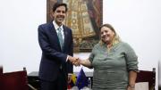 Viceministro Oliver Blanco se reunió con la Encargada de Negocios de la UE en Venezuela