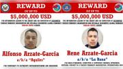 Estados Unidos ofrece recompensas de hasta 5 millones de dólares por dos capos del Cartel de Sinaloa