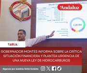 Gobernador Montes informa sobre la crítica situación financiera y plantea urgencia de una nueva Ley de Hidrocarburos