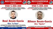 EE. UU. publica recompensa por 10 millones dólares por los hermanos Arzate García, del cártel de Sinaloa