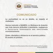 Gobierno instruye sanciones económicas por demoras injustificables en el sector aeronáutico