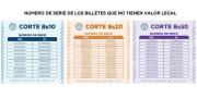 Invalidación de billetes de Bs 10, 20 y 50 de la Serie B durará 48 horas; el lunes volverán a tener valor legal