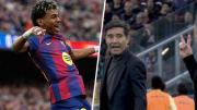 Mira el notable triplete de Lamine Yamal con que rompió marca de 59 años y el tenso cruce entre los entrenadores del Barça y el Villareal