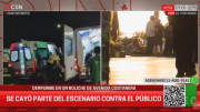 Impactante derrumbe de un escenario en un boliche de Costanera: 9 heridos y 700 evacuados