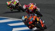 El argentino Valentín Perrone subió al podio de Moto3 en el Gran Premio de Tailandia