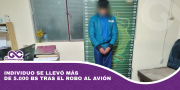 Individuo se llevó más de 5.000 bs tras el robo al avión