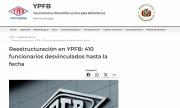 YPFB despide 410 funcionarios, pero no puede sustentar narrativa presidencial de “sabotaje”