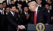 Lionel Messi y Telasco Segovia se dejan ver junto a Donald Trump