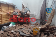 Derrumbe de techo en una vivienda generó preocupación en el barrio Mosconi