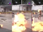 Paraná: tras el crimen de un preso, dos familiares se prendieron fuego de forma accidental al quemar neumáticos en la puerta de la cárcel