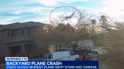 Grabaron el momento justo en que un pequeño avión se estrella contra una casa