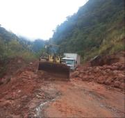ABC cerró un tramo vial en Tarija por derrumbes de magnitud a causa de las lluvias